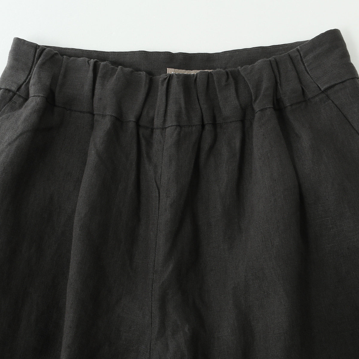 COATED LINEN PLAINWEAVE TROUSERS