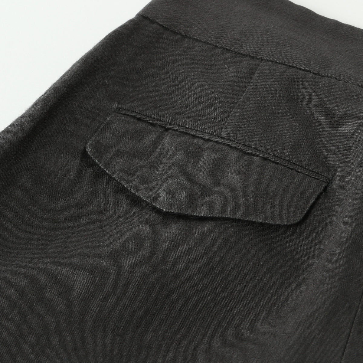 COATED LINEN PLAINWEAVE TROUSERS