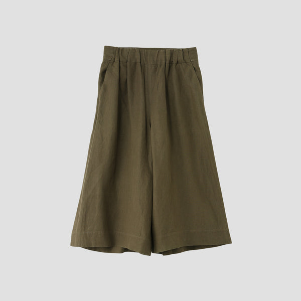 COATED LINEN PLAINWEAVE TROUSERS