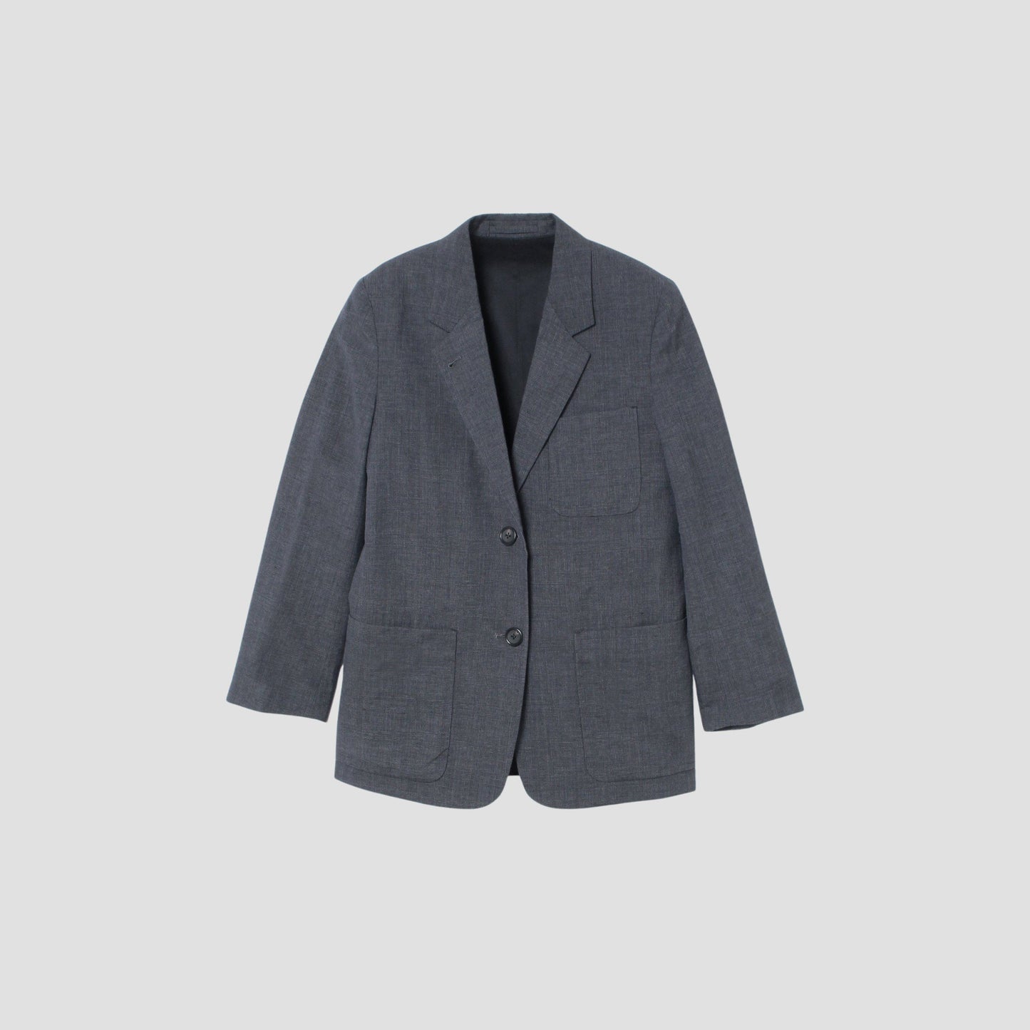 PRINCE OF WALES CHECK WOOL LINEN JACKET