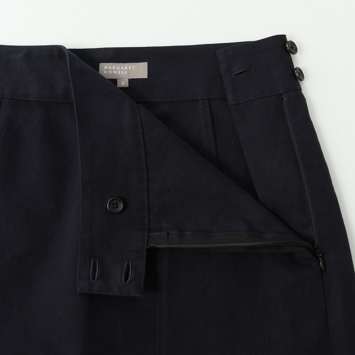 COTTON LINEN CANVAS SKIRT