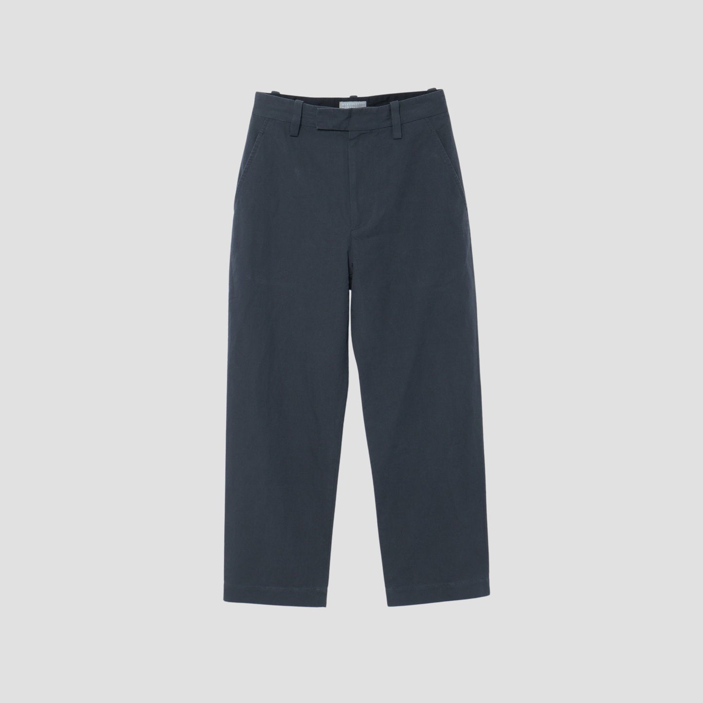 PLAIN WEAVE COTTON LINEN TROUSERS