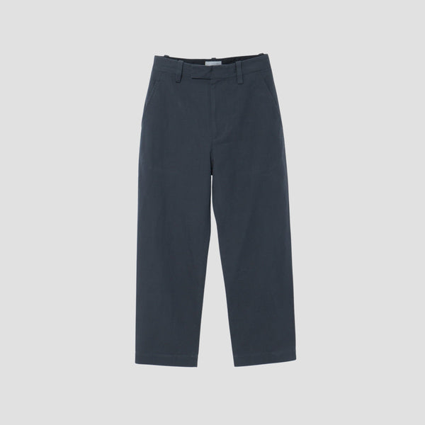 PLAIN WEAVE COTTON LINEN TROUSERS