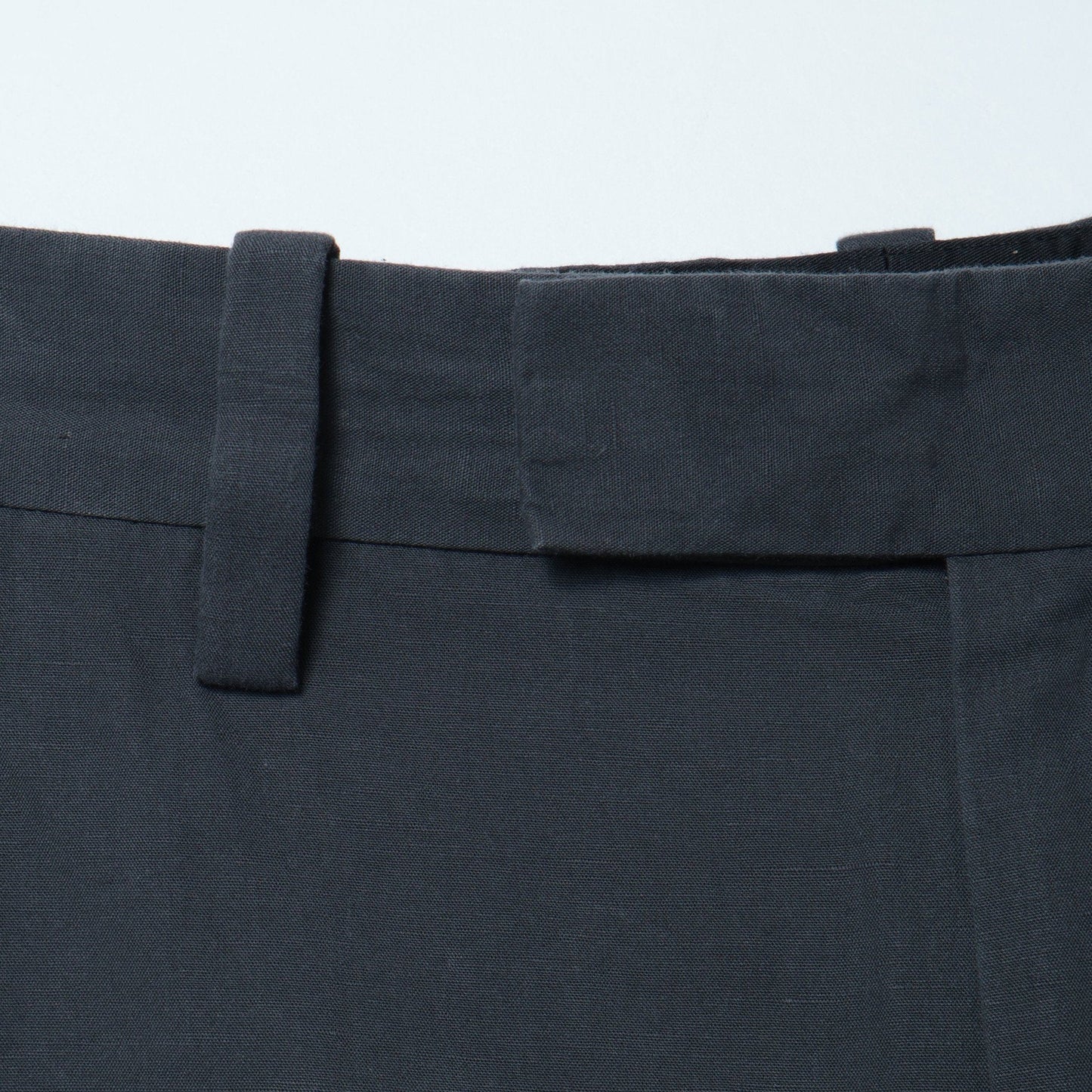 PLAIN WEAVE COTTON LINEN TROUSERS