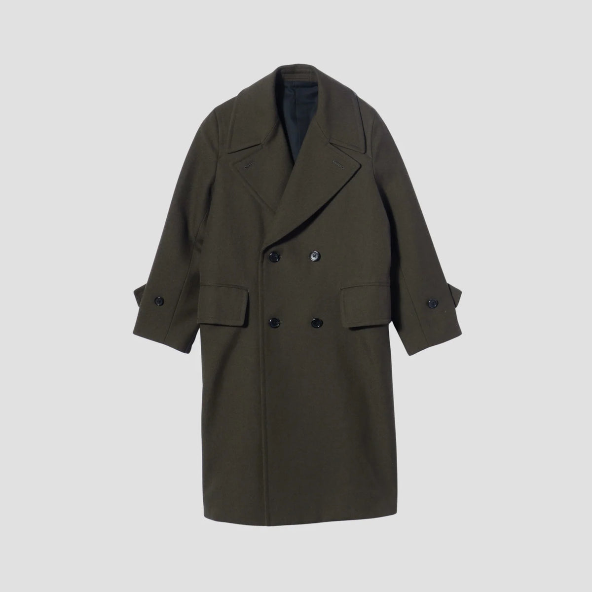 WORSTED WOOL TWILL COAT