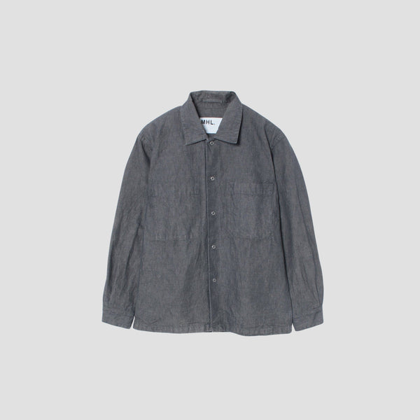 COTTON LINEN CHAMBRAY SHIRT