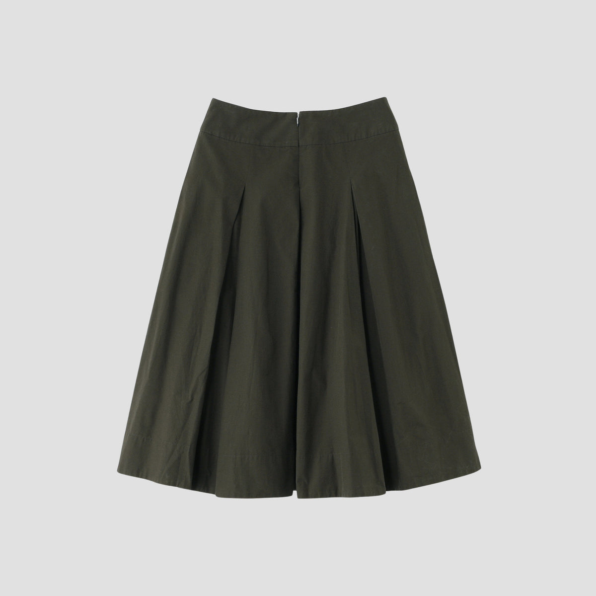 SILK COTTON POPLIN SKIRT