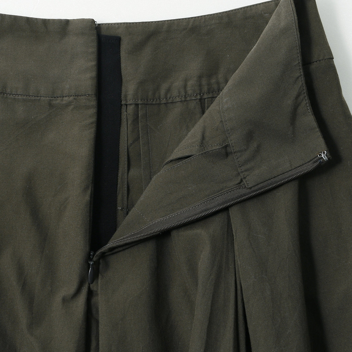 SILK COTTON POPLIN SKIRT