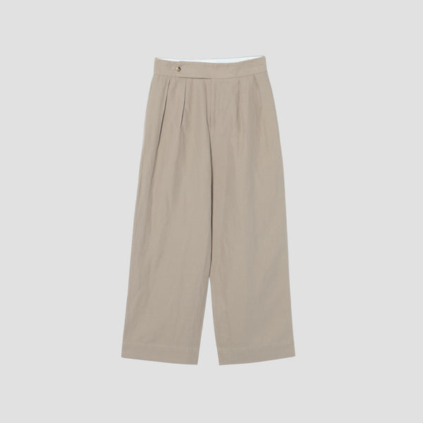 HIGH TWIST COTTON LINEN TROUSERS