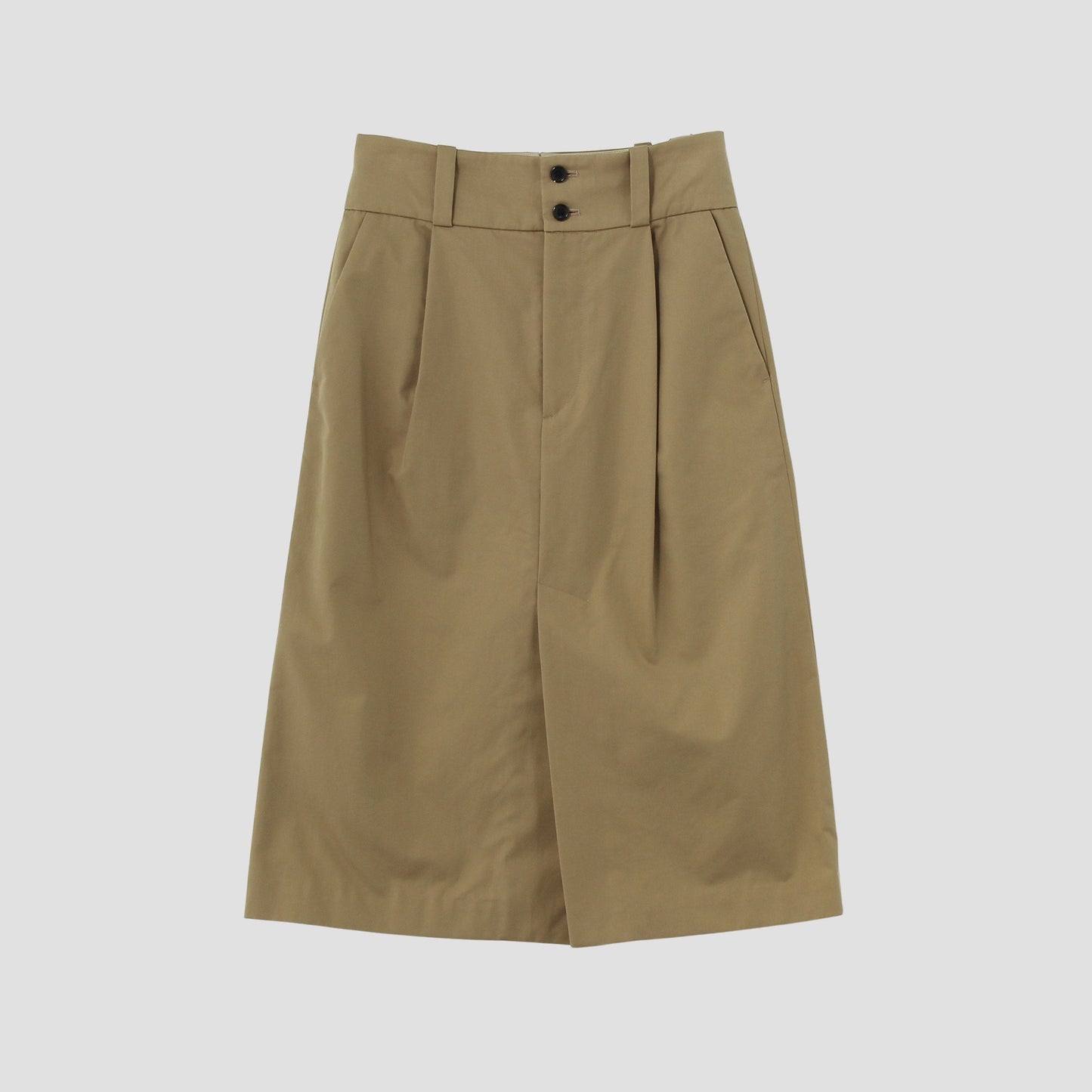 WORN COTTON GABARDINE SKIRT