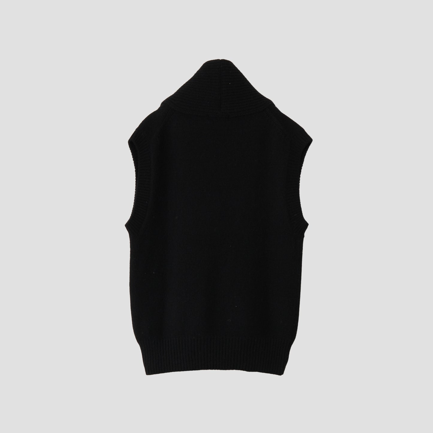 SHAWL COLLAR VEST KNIT