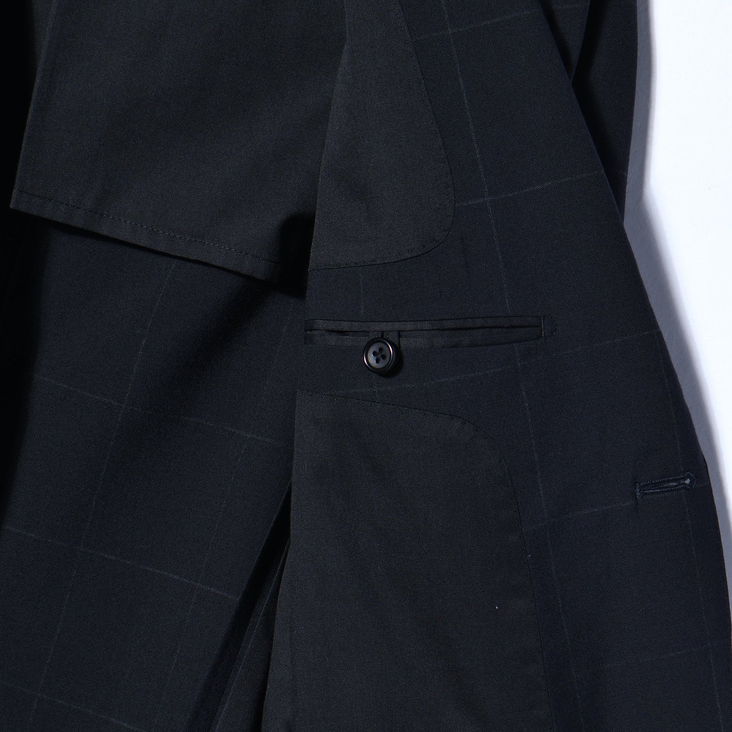 SUPERFINE SHADOW WINDOW PANE CHECK  WOOL JACKET