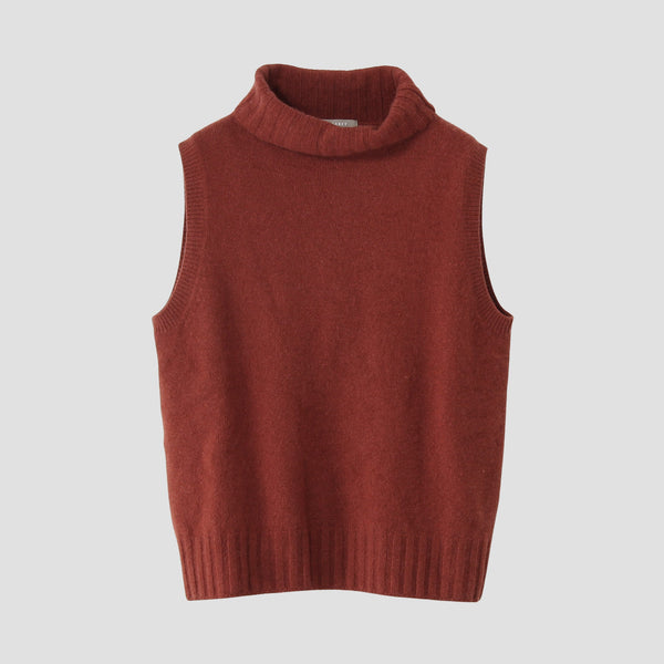 SLEEVELESS TURTLENECK KNIT