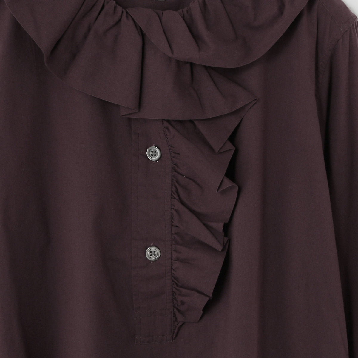 PIECE DYED WASHED COTTON SHIRT