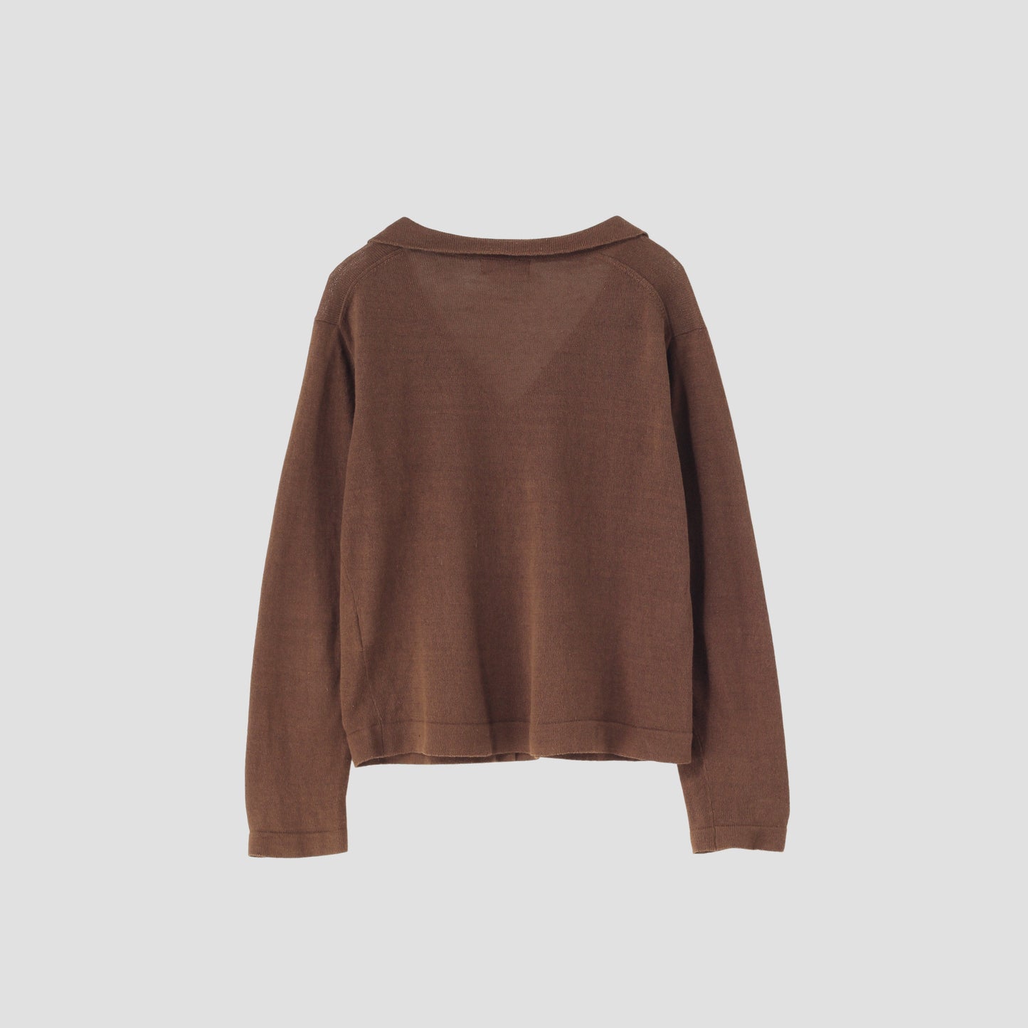 TWISTED LINEN COTTON CARDIGAN KNIT