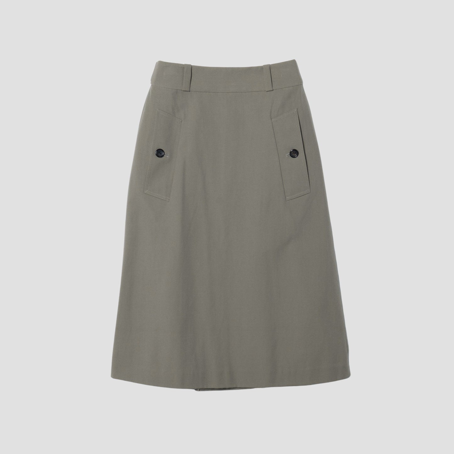 WOOL COTTON TWILL SKIRT
