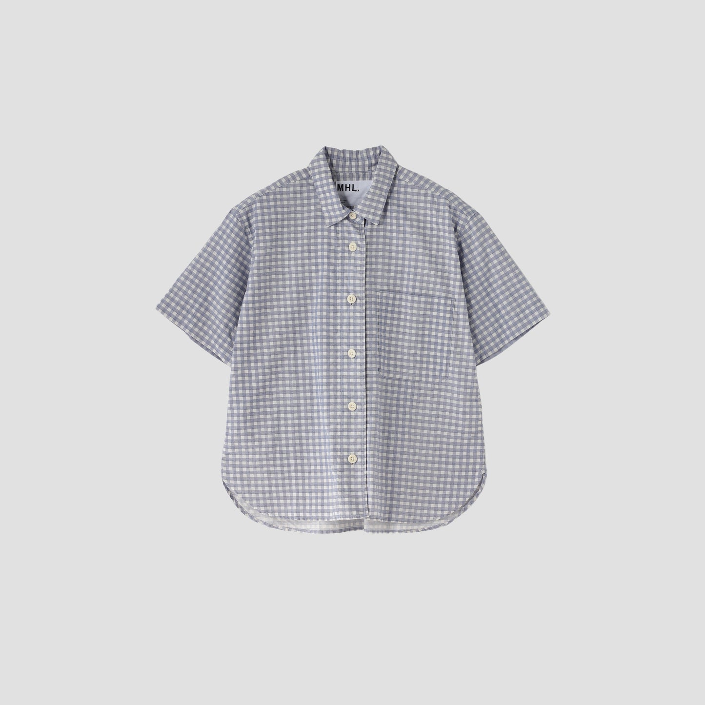 PRINTED COTTON LINEN CHECK SHIRT