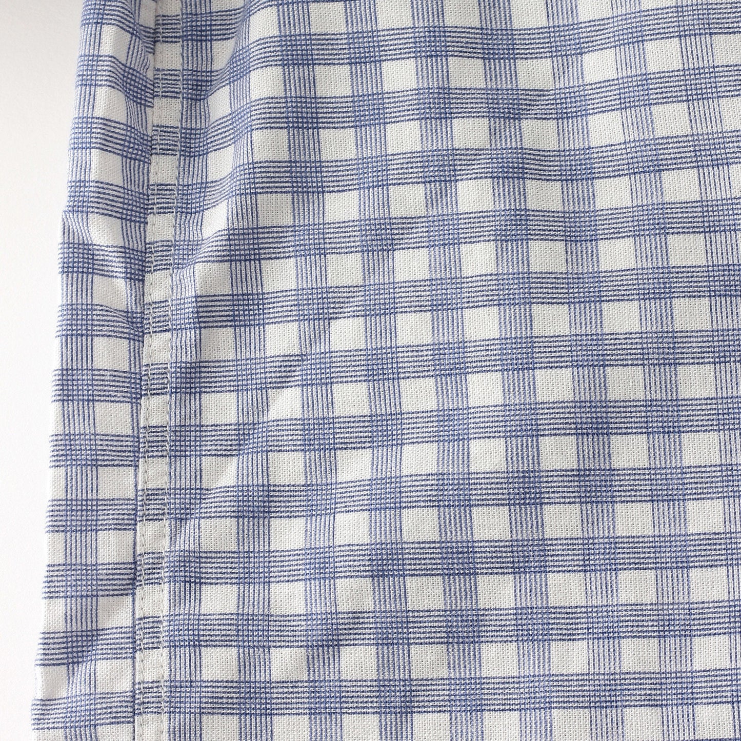 PRINTED COTTON LINEN CHECK SHIRT
