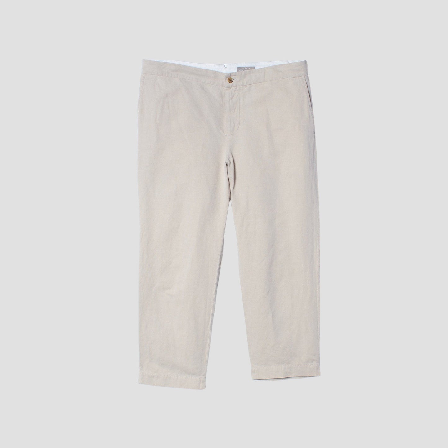 LINEN COTTON TWILL TROUSERS
