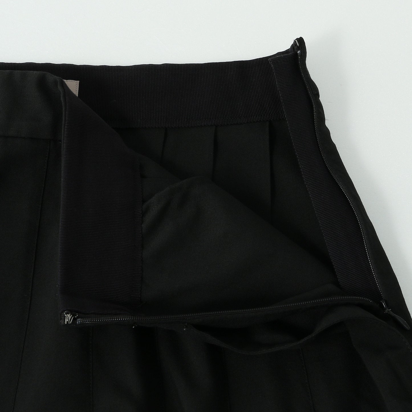 FINE WOOL POPLIN SKIRT