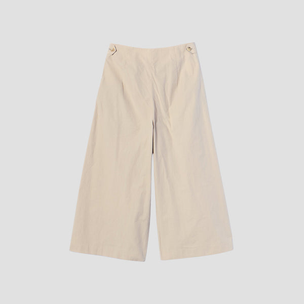 WASHED YARN DYE POPLIN TROUSERS
