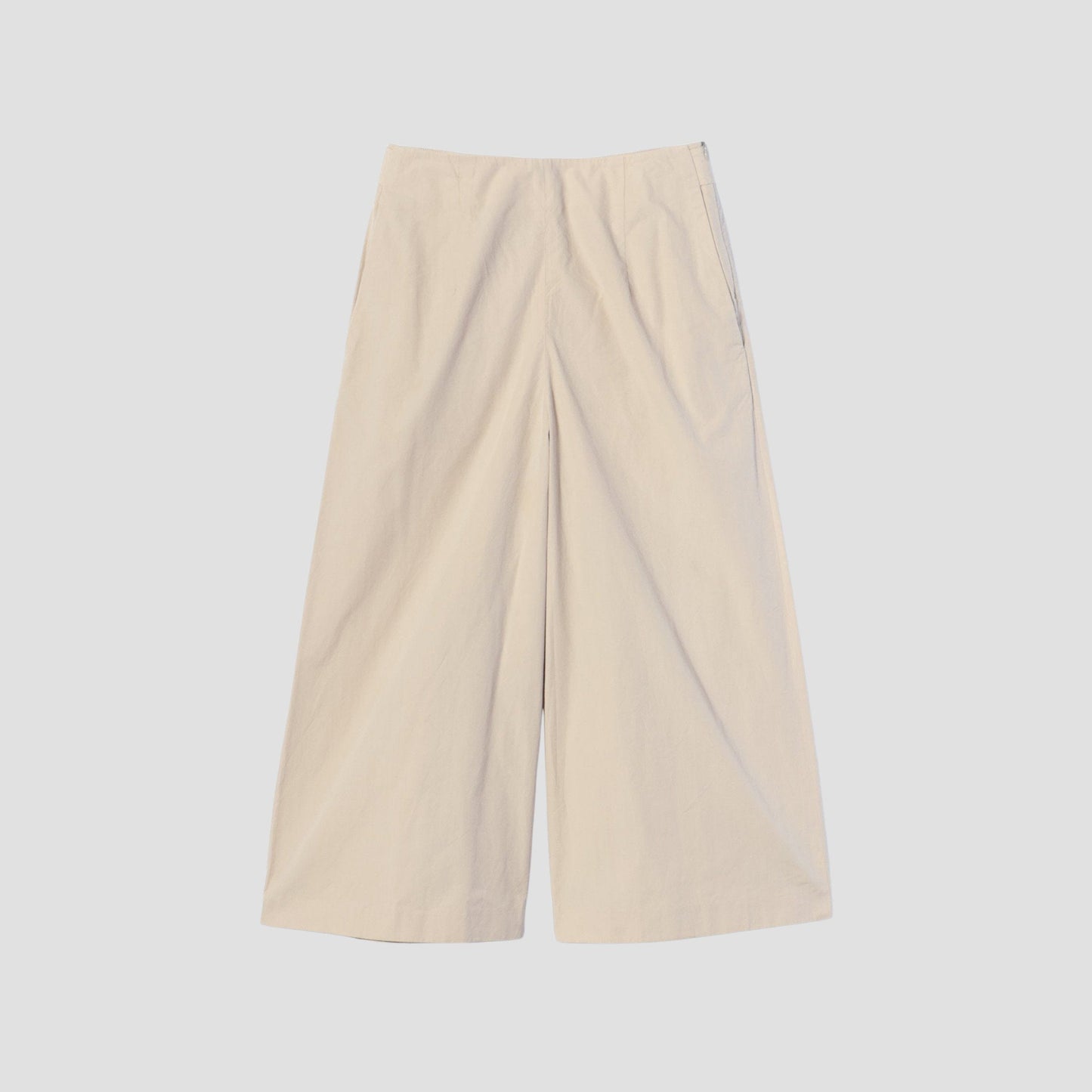 WASHED YARN DYE POPLIN TROUSERS