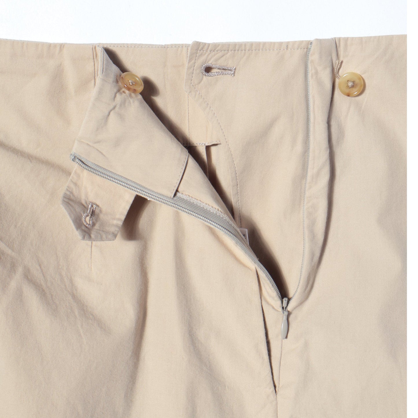 WASHED YARN DYE POPLIN TROUSERS