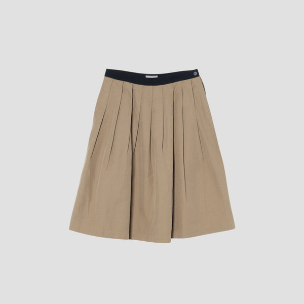 YARN DYE COTTON LINEN SKIRT