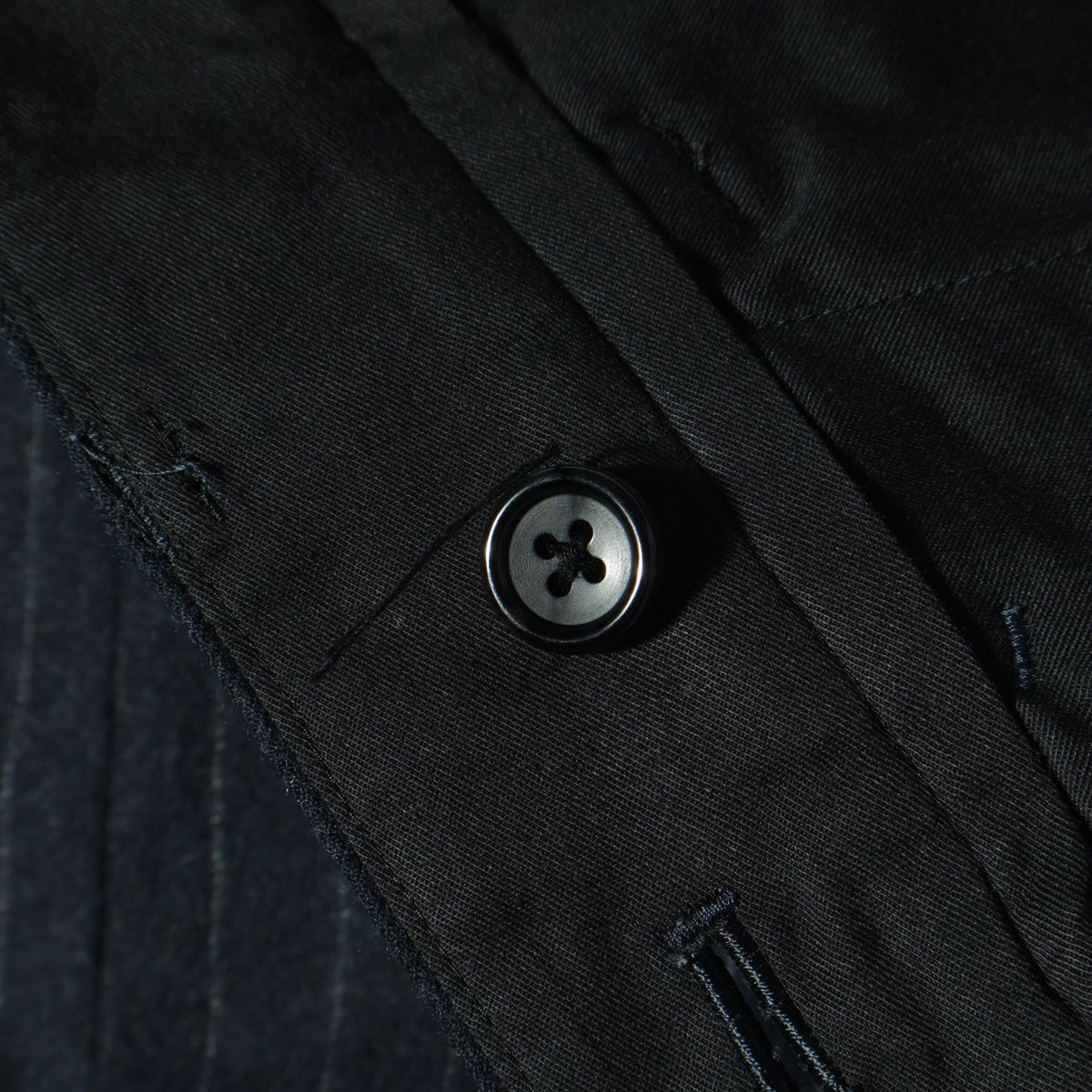 WORSTED WOOL PINSTRIPE TROUSERS