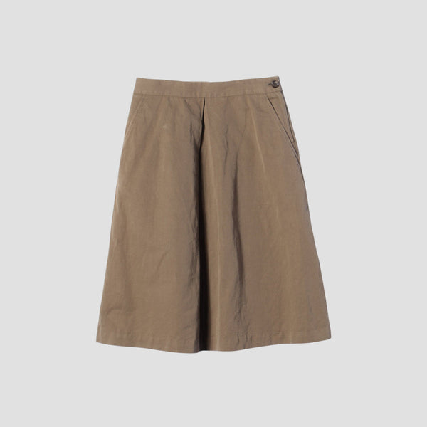 LINEN COTTON TWILL SKIRT