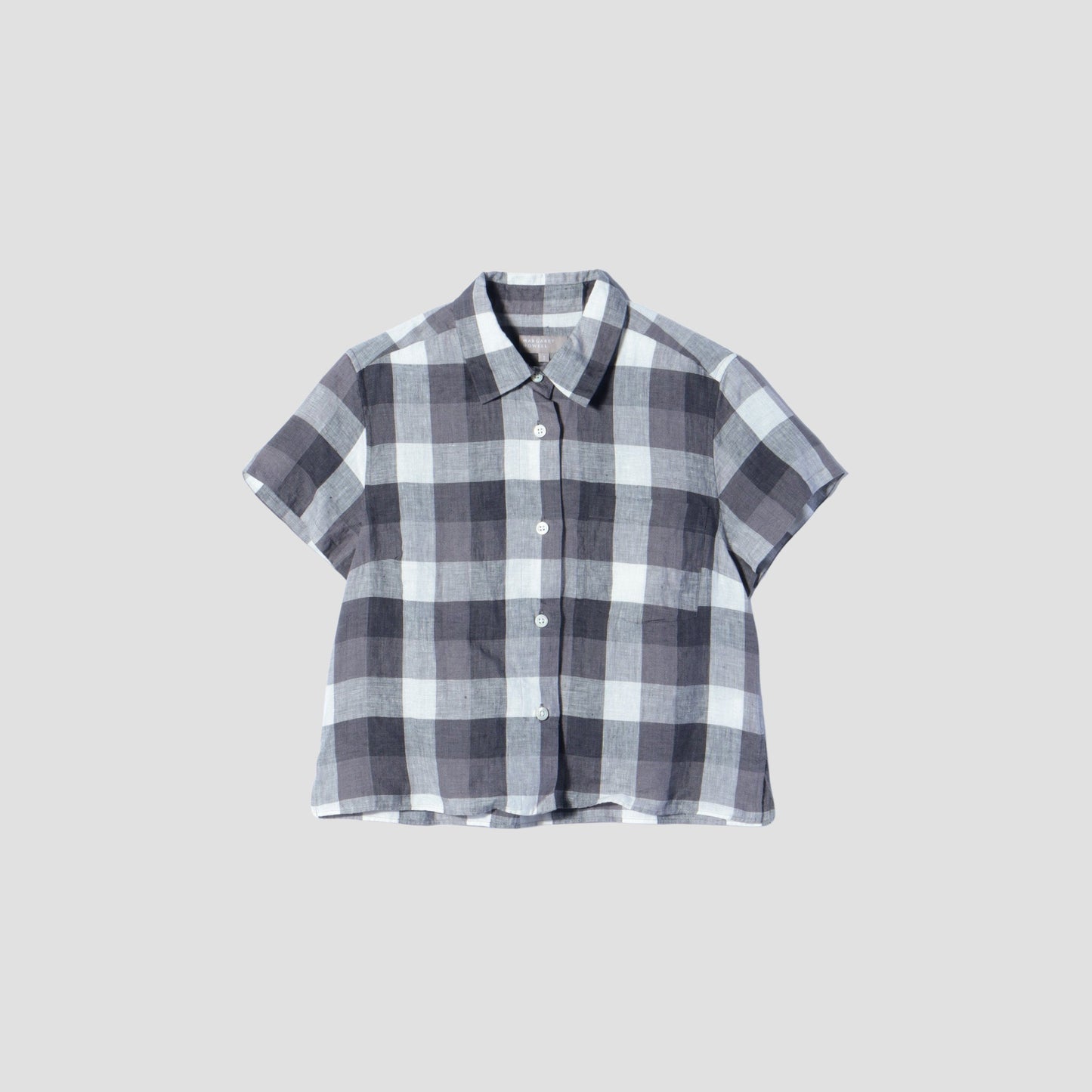 BLOCK CHECK LINEN SHIRT