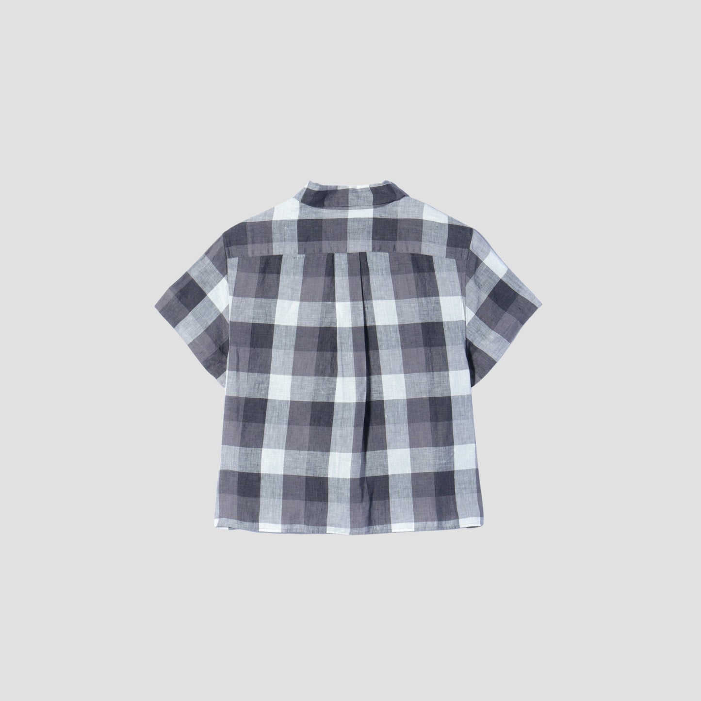 BLOCK CHECK LINEN SHIRT