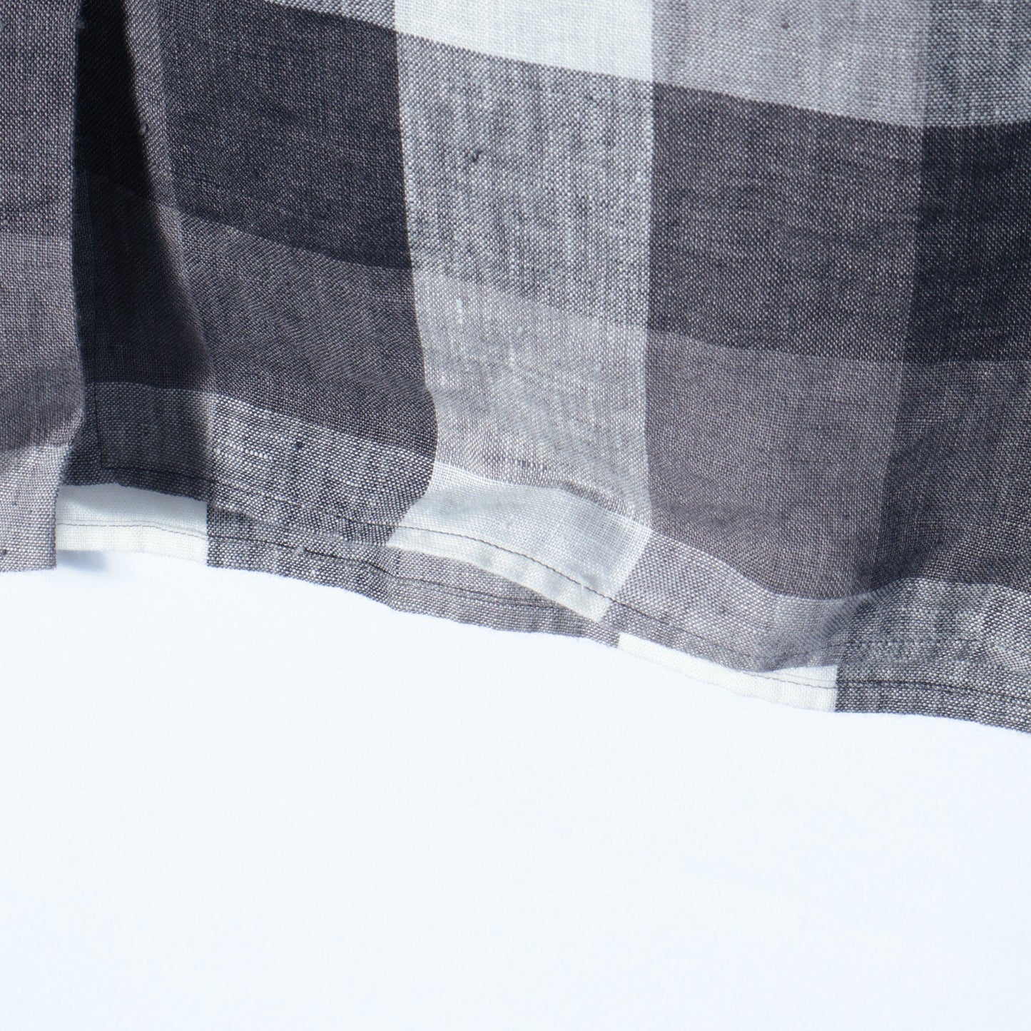 BLOCK CHECK LINEN SHIRT