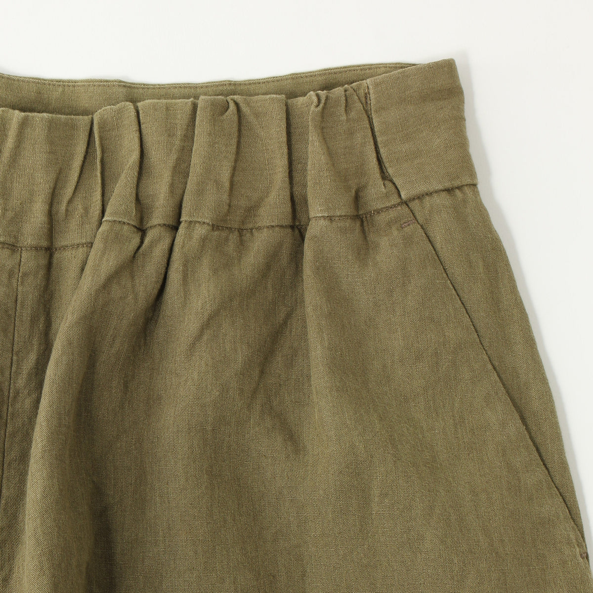 COATED LINEN PLAINWEAVE TROUSERS