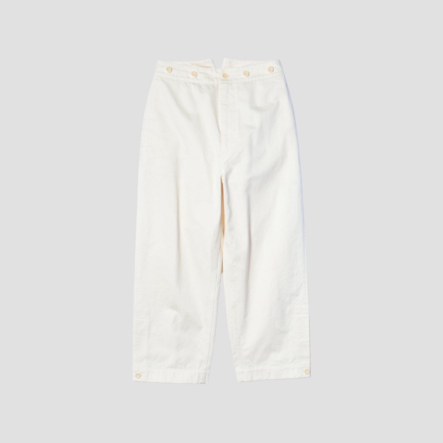 WASHED COMPACT COTTON TROUSERS