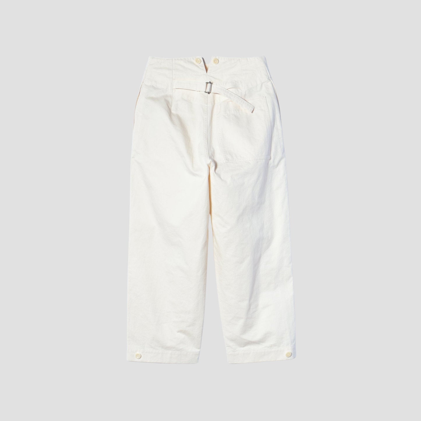 WASHED COMPACT COTTON TROUSERS