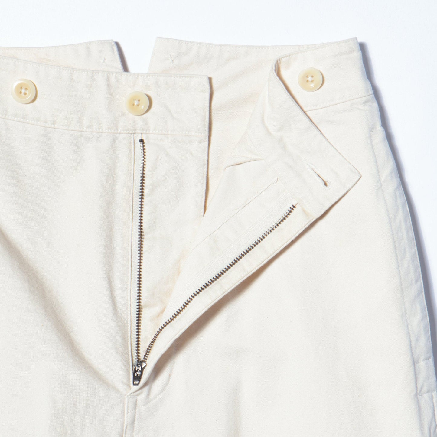 WASHED COMPACT COTTON TROUSERS