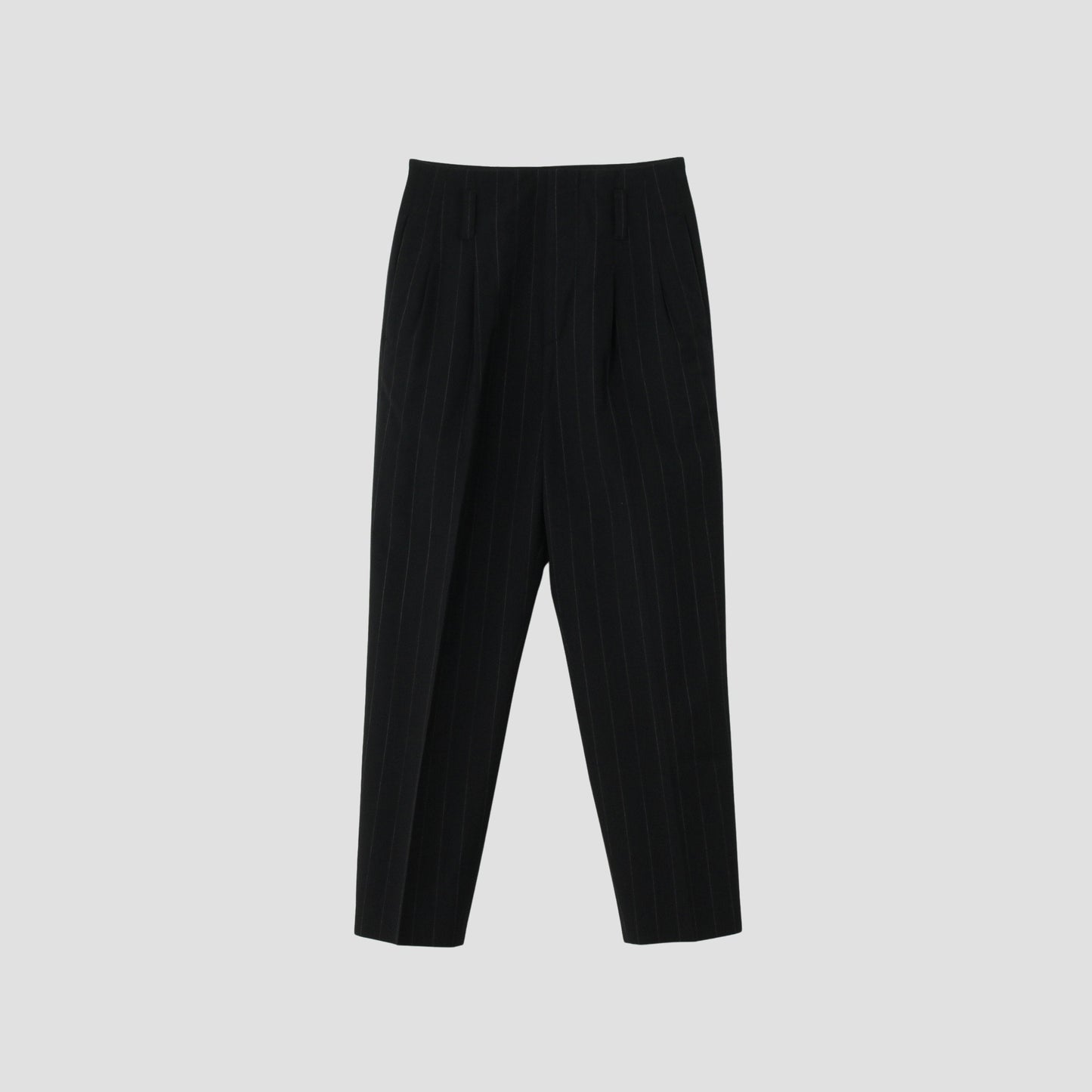 WIDE PINSTRIPE WOOL TROUSERS