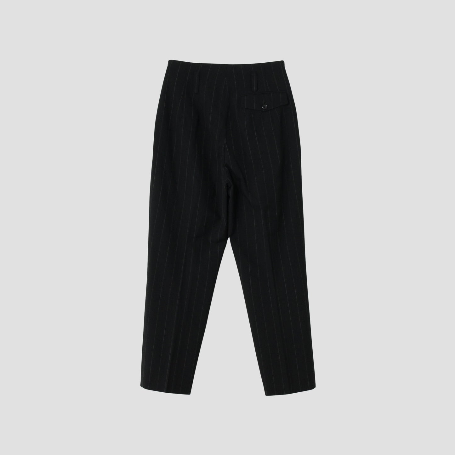 WIDE PINSTRIPE WOOL TROUSERS