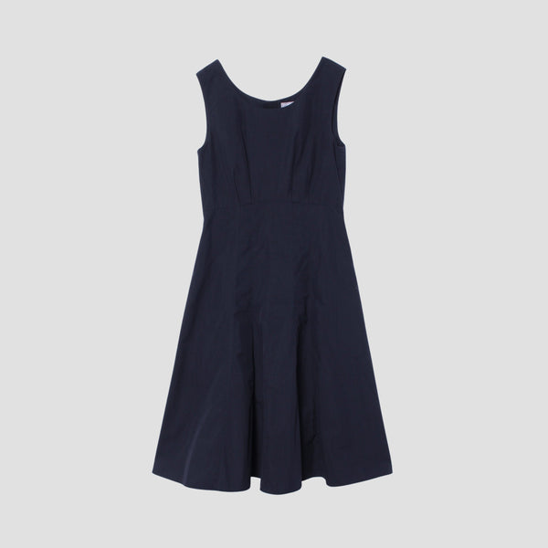 HIGH DENSE LINEN POPLIN DRESS