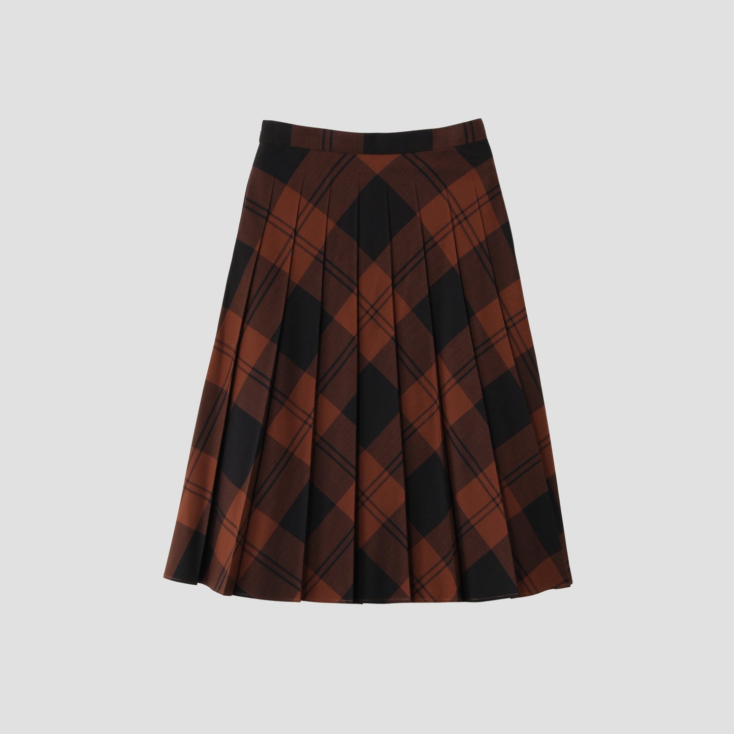 LINDSAY CHECK WOOL BLEND SKIRT