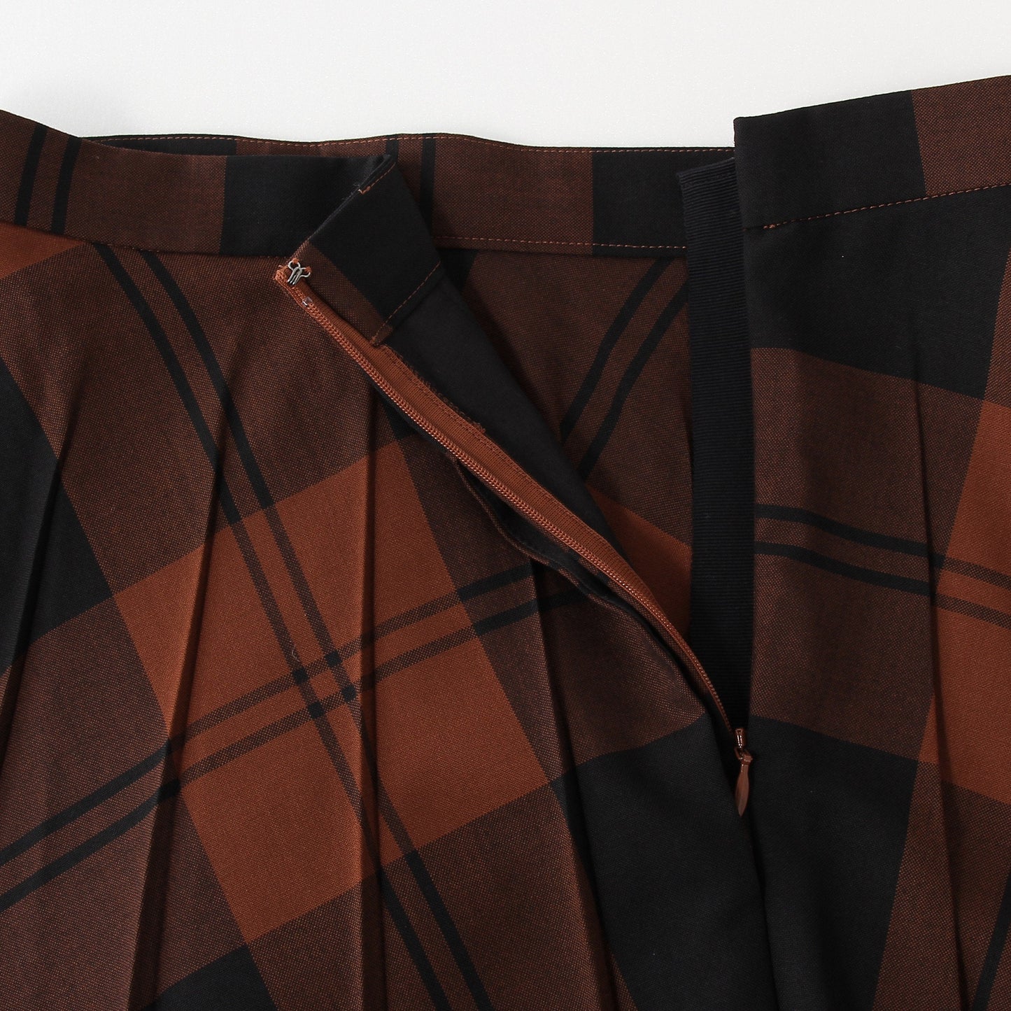 LINDSAY CHECK WOOL BLEND SKIRT