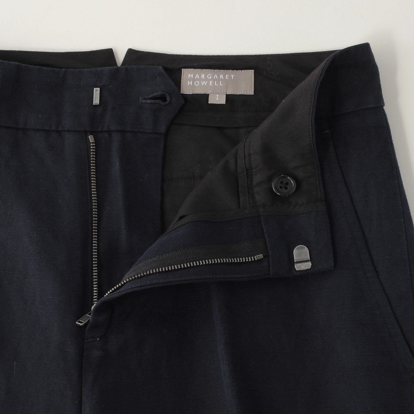 COTTON LINEN TWILL TROUSERS