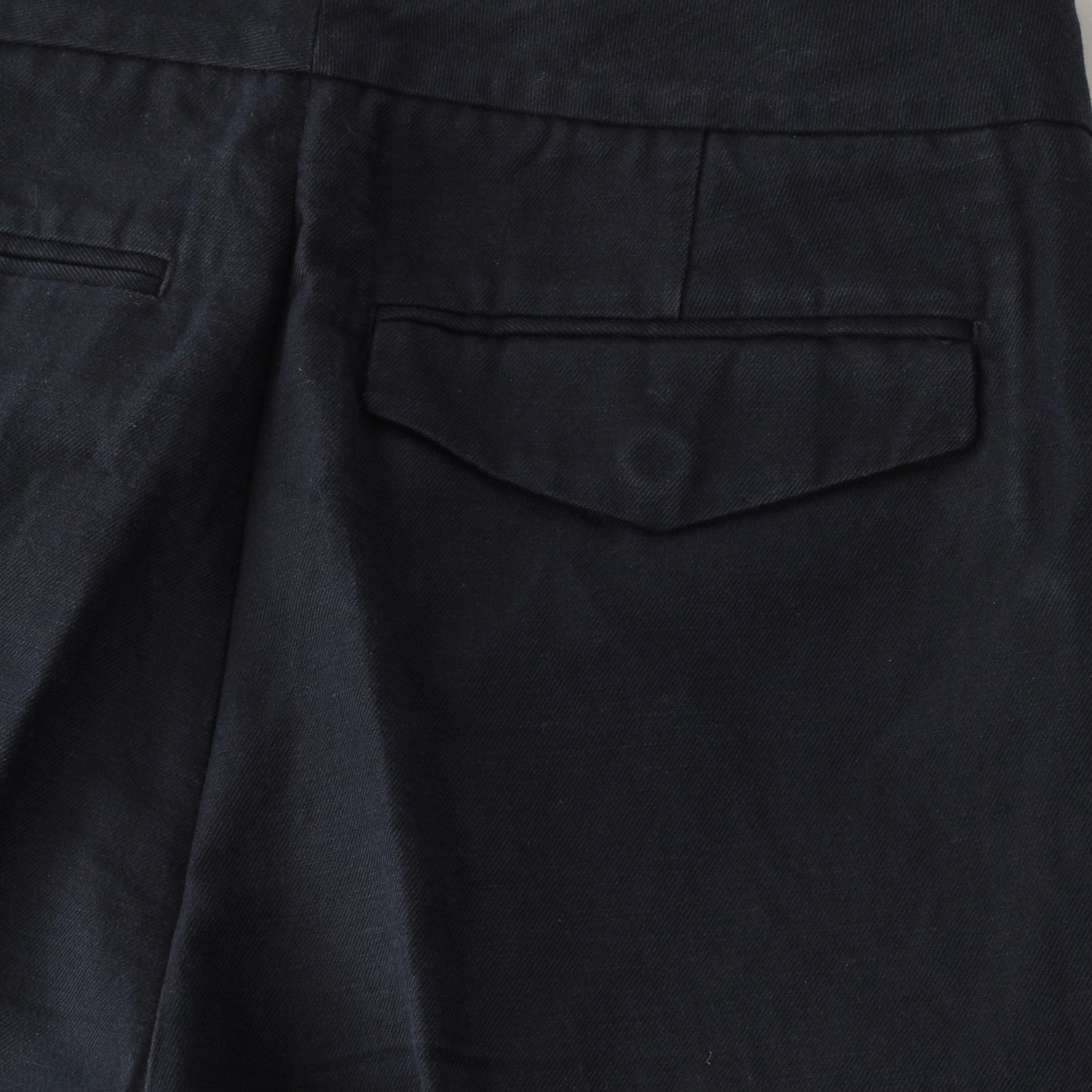 COTTON LINEN TWILL TROUSERS