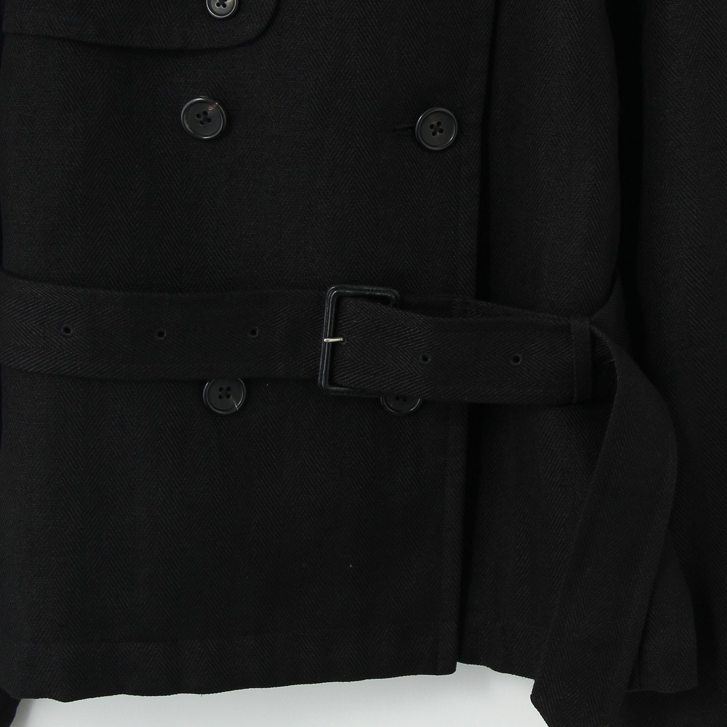HEAVY HERRINGBONE LINEN COAT