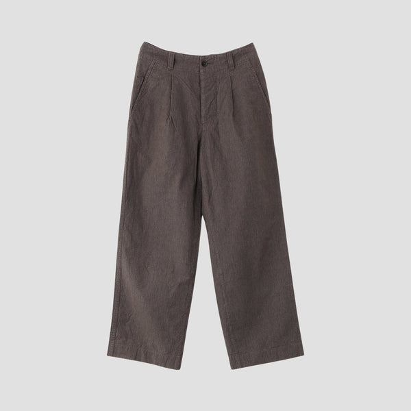 CHEF CHECK COTTON LINEN TROUSERS