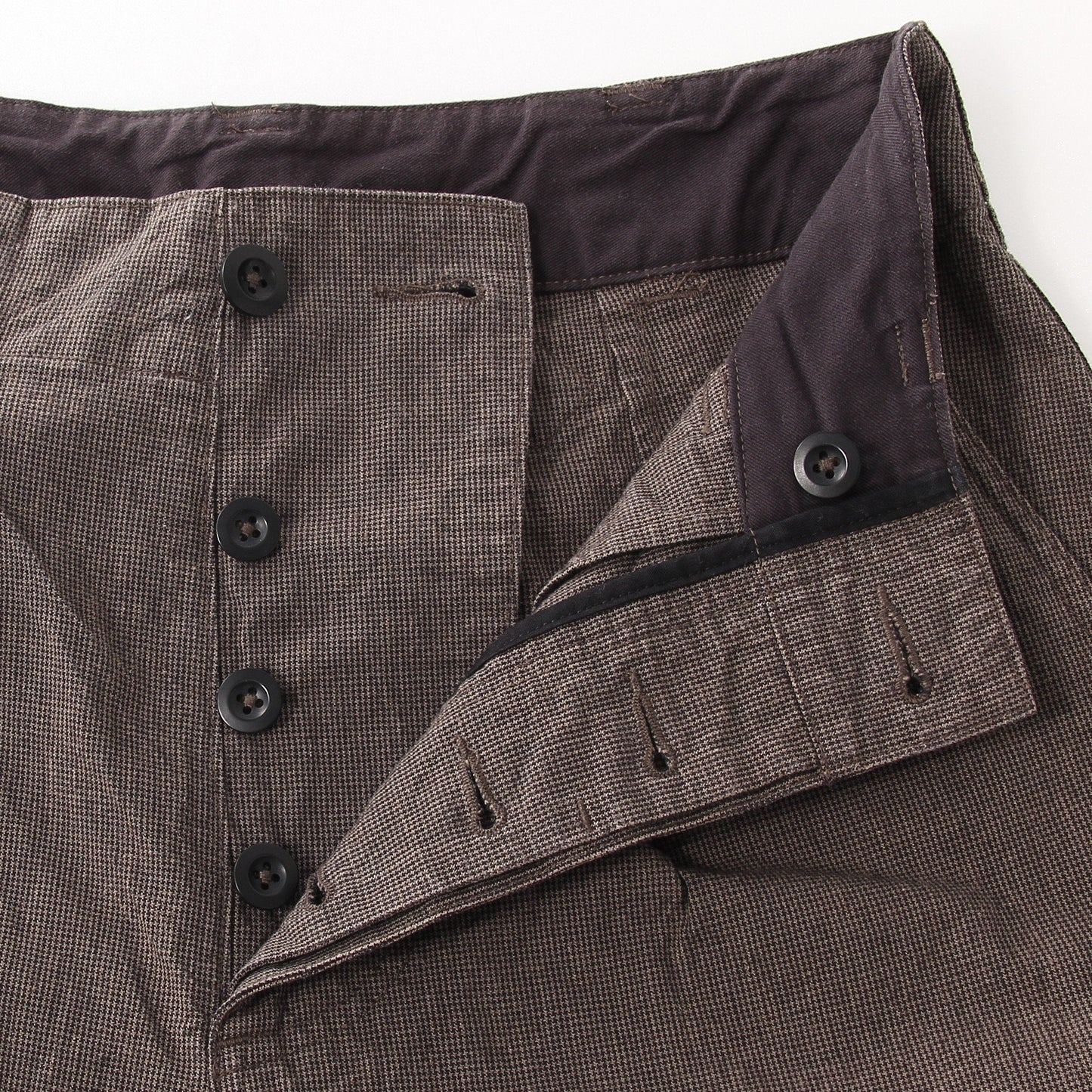 CHEF CHECK COTTON LINEN TROUSERS