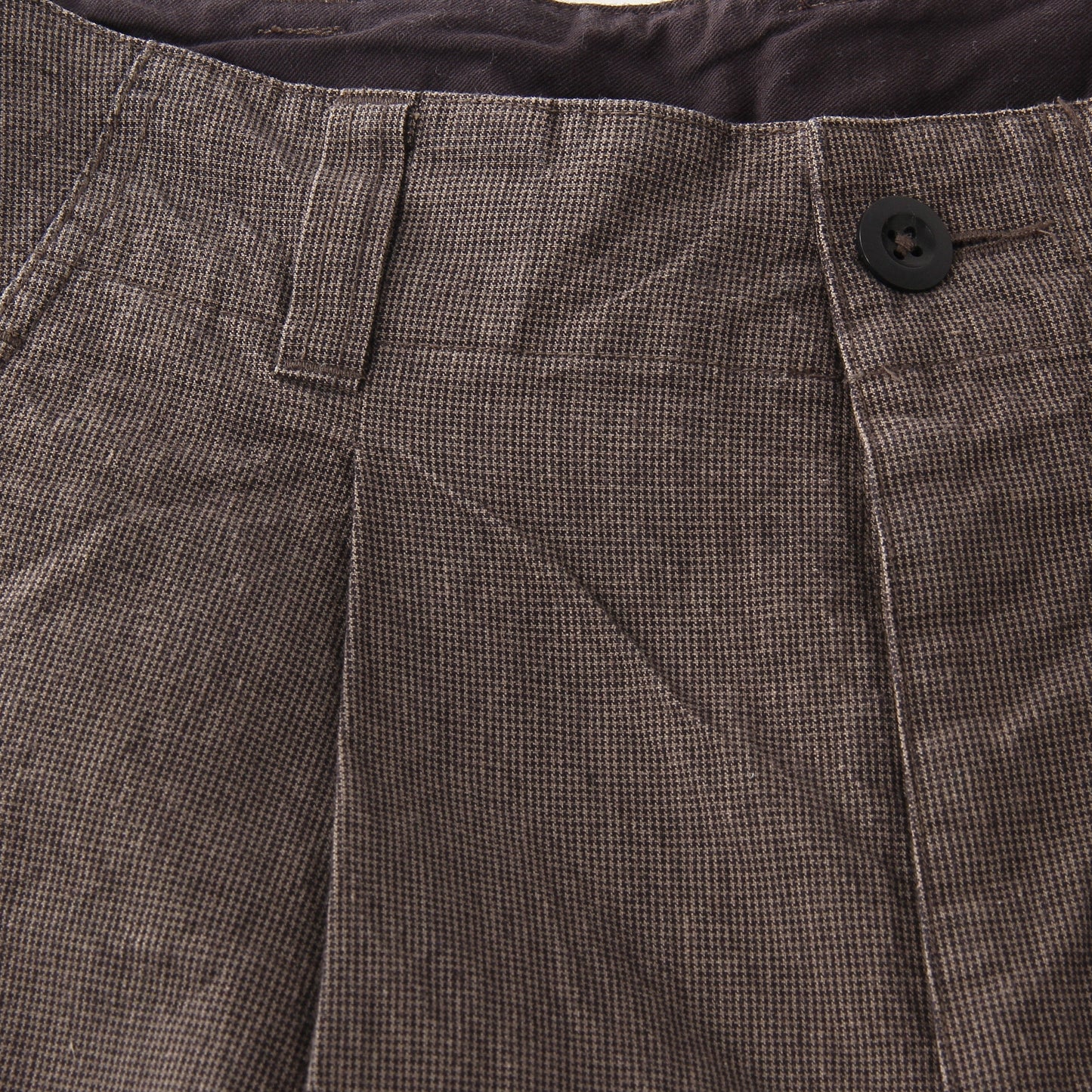 CHEF CHECK COTTON LINEN TROUSERS
