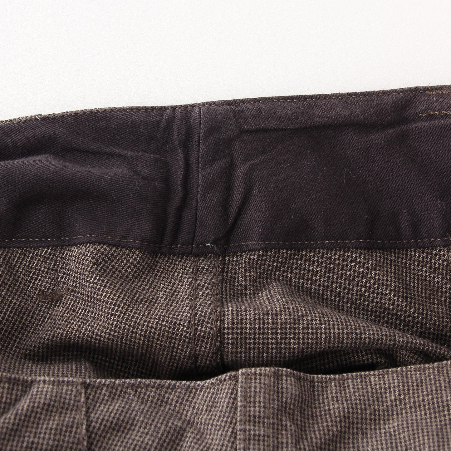 CHEF CHECK COTTON LINEN TROUSERS