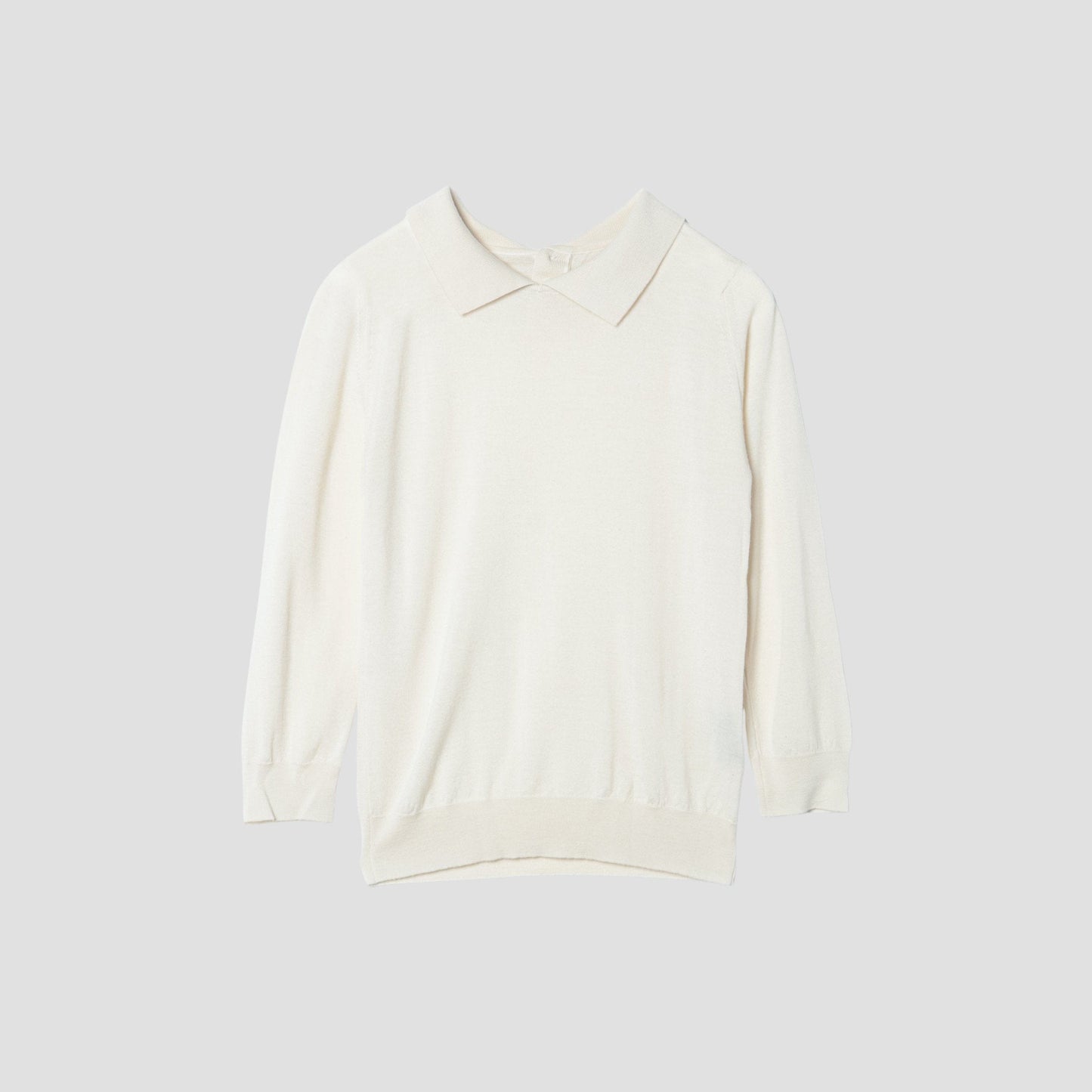 FINE MERINO POLO COLLAR JUMPER KNIT